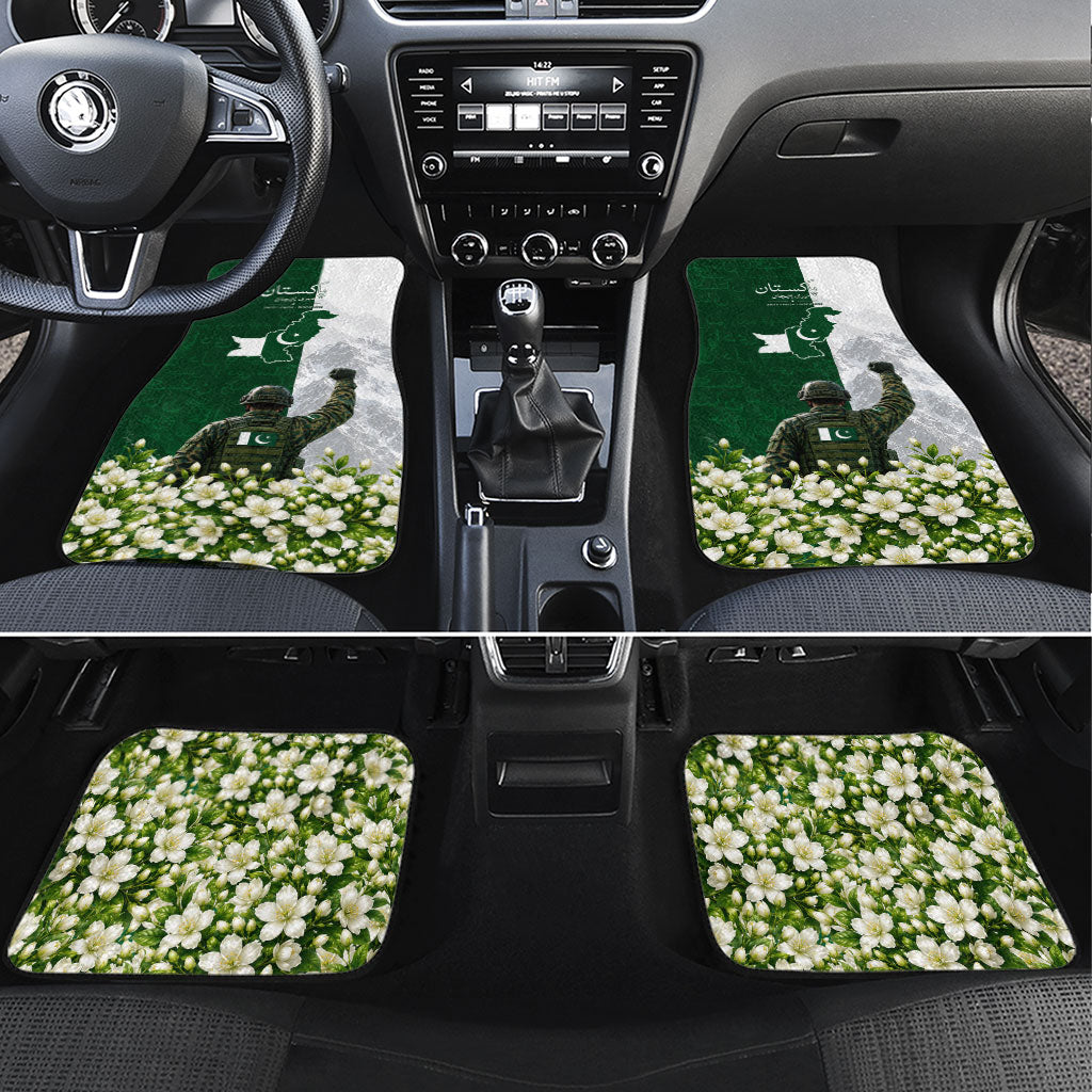 Pakistan Independence Day Car Mats Patriotic Soldier Heritage Landmarks And Jasmine