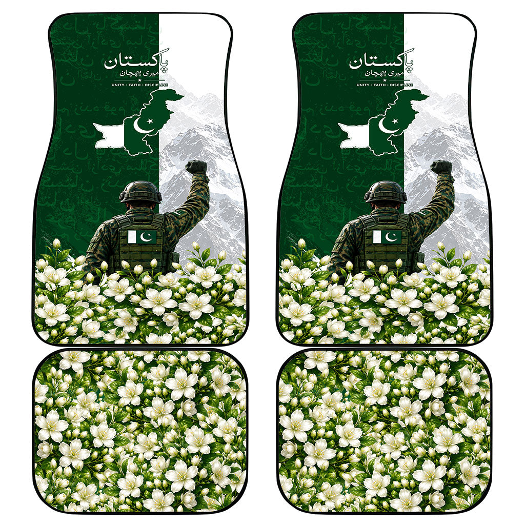 Pakistan Independence Day Car Mats Patriotic Soldier Heritage Landmarks And Jasmine