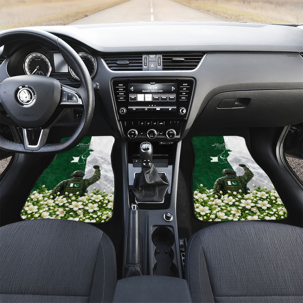 Pakistan Independence Day Car Mats Patriotic Soldier Heritage Landmarks And Jasmine