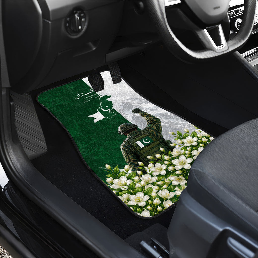 Pakistan Independence Day Car Mats Patriotic Soldier Heritage Landmarks And Jasmine