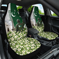 Pakistan Independence Day Car Seat Cover Patriotic Soldier Heritage Landmarks And Jasmine