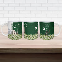 Pakistan Independence Day Ceramic Mug Patriotic Soldier Heritage Landmarks And Jasmine
