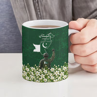 Pakistan Independence Day Ceramic Mug Patriotic Soldier Heritage Landmarks And Jasmine