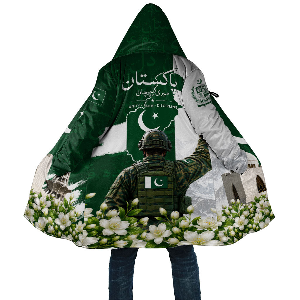 Pakistan Independence Day Cloak Patriotic Soldier Heritage Landmarks And Jasmine