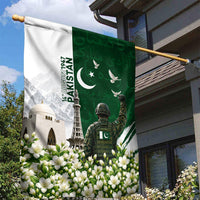 Pakistan Independence Day Garden Flag Patriotic Soldier Heritage Landmarks And Jasmine