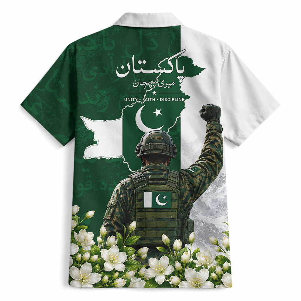 Pakistan Independence Day Hawaiian Shirt Patriotic Soldier Heritage Landmarks And Jasmine