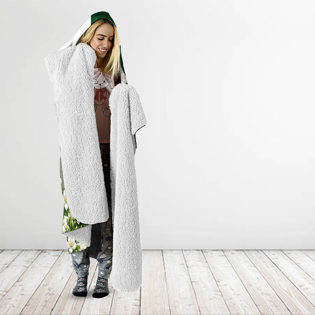 Pakistan Independence Day Hooded Blanket Patriotic Soldier Heritage Landmarks And Jasmine