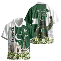 Pakistan Independence Day Kid Hawaiian Shirt Patriotic Soldier Heritage Landmarks And Jasmine