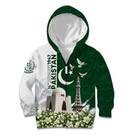 Pakistan Independence Day Kid Hoodie Patriotic Soldier Heritage Landmarks And Jasmine