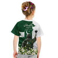 Pakistan Independence Day Kid T Shirt Patriotic Soldier Heritage Landmarks And Jasmine