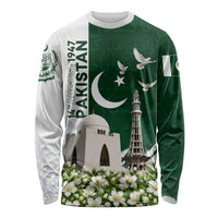 Pakistan Independence Day Long Sleeve Shirt Patriotic Soldier Heritage Landmarks And Jasmine