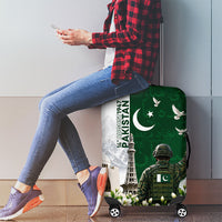 Pakistan Independence Day Luggage Cover Patriotic Soldier Heritage Landmarks And Jasmine