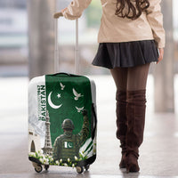 Pakistan Independence Day Luggage Cover Patriotic Soldier Heritage Landmarks And Jasmine
