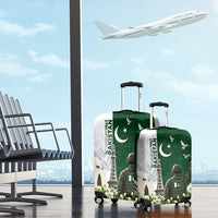 Pakistan Independence Day Luggage Cover Patriotic Soldier Heritage Landmarks And Jasmine