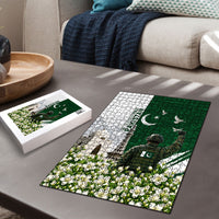 Pakistan Independence Day Puzzle Patriotic Soldier Heritage Landmarks And Jasmine