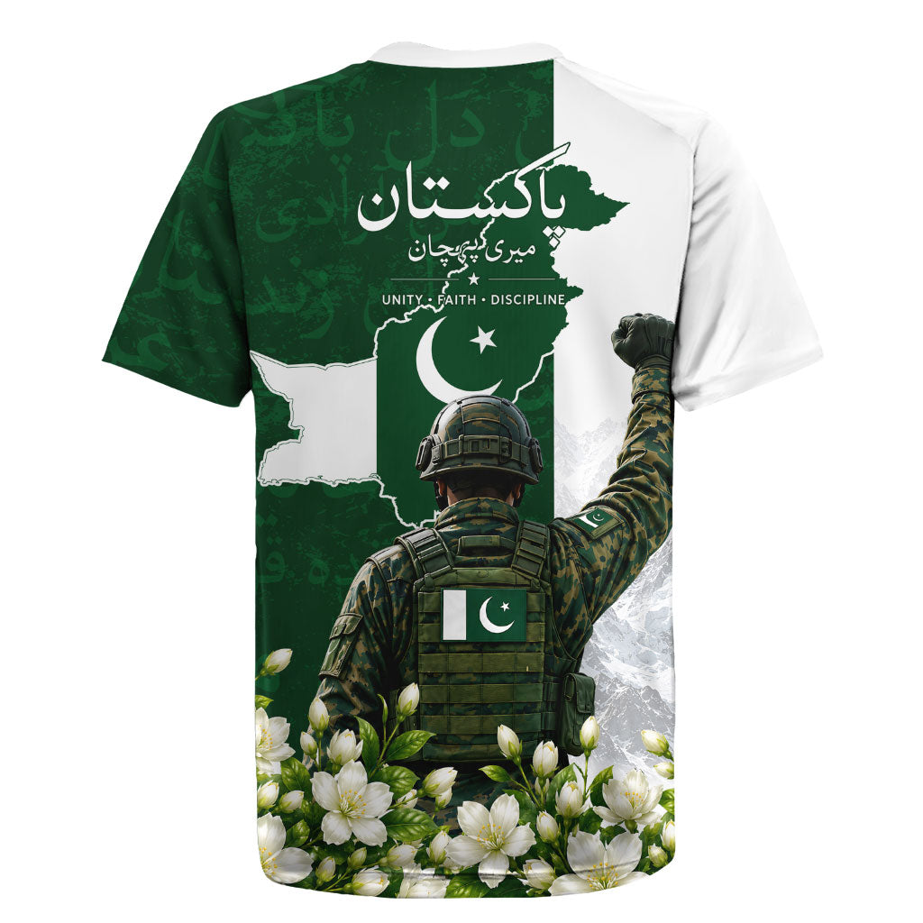 Pakistan Independence Day Rugby Jersey Patriotic Soldier Heritage Landmarks And Jasmine