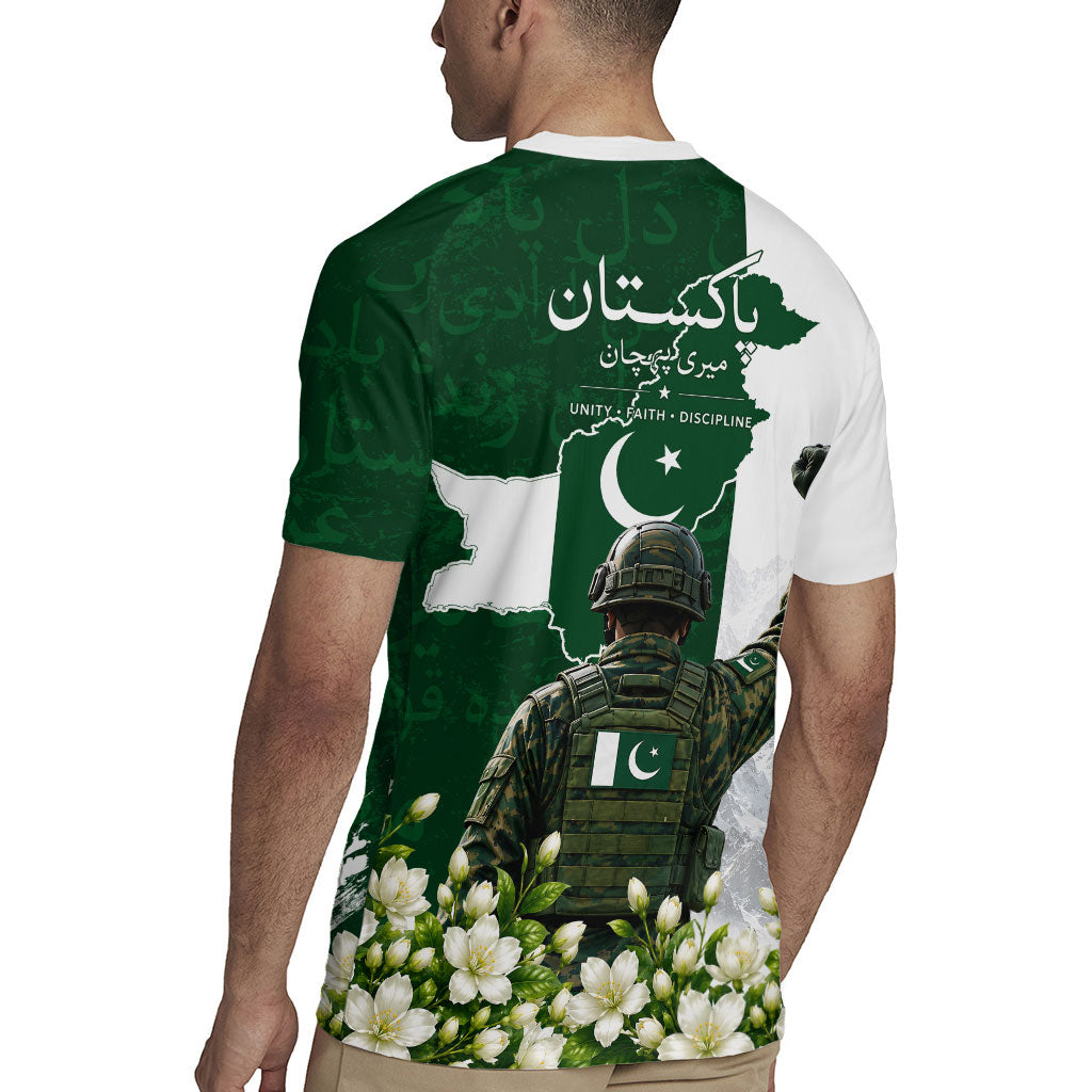 Pakistan Independence Day Rugby Jersey Patriotic Soldier Heritage Landmarks And Jasmine