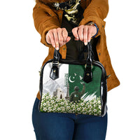 Pakistan Independence Day Shoulder Handbag Patriotic Soldier Heritage Landmarks And Jasmine