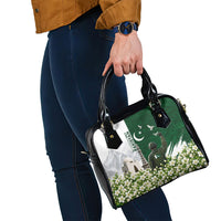 Pakistan Independence Day Shoulder Handbag Patriotic Soldier Heritage Landmarks And Jasmine