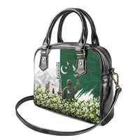Pakistan Independence Day Shoulder Handbag Patriotic Soldier Heritage Landmarks And Jasmine