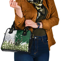 Pakistan Independence Day Shoulder Handbag Patriotic Soldier Heritage Landmarks And Jasmine