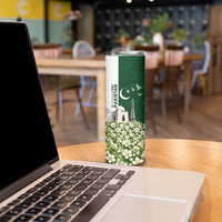 Pakistan Independence Day Skinny Tumbler Patriotic Soldier Heritage Landmarks And Jasmine