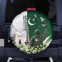 Pakistan Independence Day Spare Tire Cover Patriotic Soldier Heritage Landmarks And Jasmine