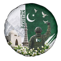 Pakistan Independence Day Spare Tire Cover Patriotic Soldier Heritage Landmarks And Jasmine