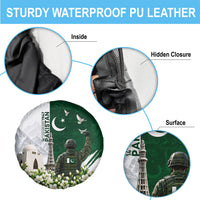 Pakistan Independence Day Spare Tire Cover Patriotic Soldier Heritage Landmarks And Jasmine