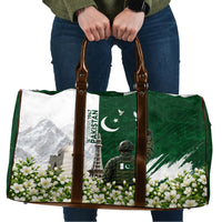 Pakistan Independence Day Travel Bag Patriotic Soldier Heritage Landmarks And Jasmine