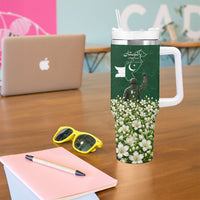 Pakistan Independence Day Tumbler With Handle Patriotic Soldier Heritage Landmarks And Jasmine