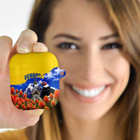 Ecuador Independence Day AirPods Case Patriotic Andean Condor Monument And Mountain