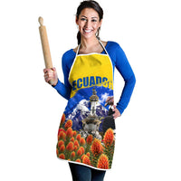 Ecuador Independence Day Apron Patriotic Andean Condor Monument And Mountain