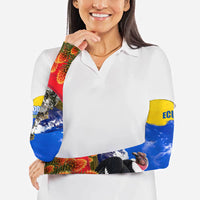 Ecuador Independence Day Arm Sleeves Patriotic Andean Condor Monument And Mountain