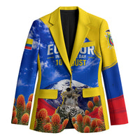 Ecuador Independence Day Blazer Patriotic Andean Condor Monument And Mountain