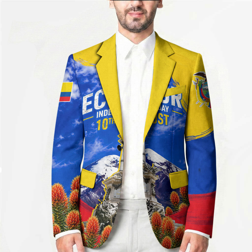 Ecuador Independence Day Blazer Patriotic Andean Condor Monument And Mountain