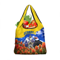 Ecuador Independence Day Grocery Bag Patriotic Andean Condor Monument And Mountain