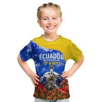 Ecuador Independence Day Kid T Shirt Patriotic Andean Condor Monument And Mountain