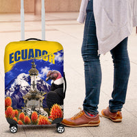 Ecuador Independence Day Luggage Cover Patriotic Andean Condor Monument And Mountain