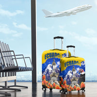 Ecuador Independence Day Luggage Cover Patriotic Andean Condor Monument And Mountain