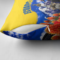 Ecuador Independence Day Pillow Cover Patriotic Andean Condor Monument And Mountain