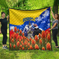 Ecuador Independence Day Quilt Patriotic Andean Condor Monument And Mountain