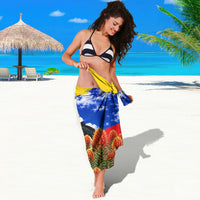 Ecuador Independence Day Sarong Patriotic Andean Condor Monument And Mountain