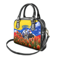 Ecuador Independence Day Shoulder Handbag Patriotic Andean Condor Monument And Mountain