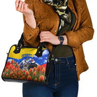 Ecuador Independence Day Shoulder Handbag Patriotic Andean Condor Monument And Mountain