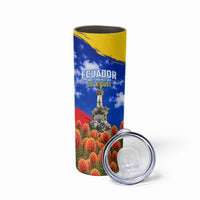 Ecuador Independence Day Skinny Tumbler Patriotic Andean Condor Monument And Mountain