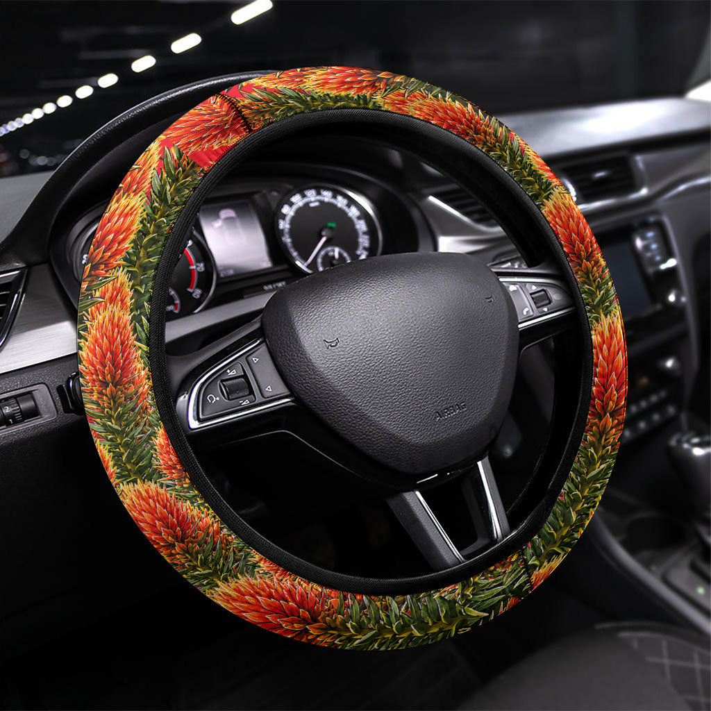 Ecuador Independence Day Steering Wheel Cover Patriotic Andean Condor Monument And Mountain