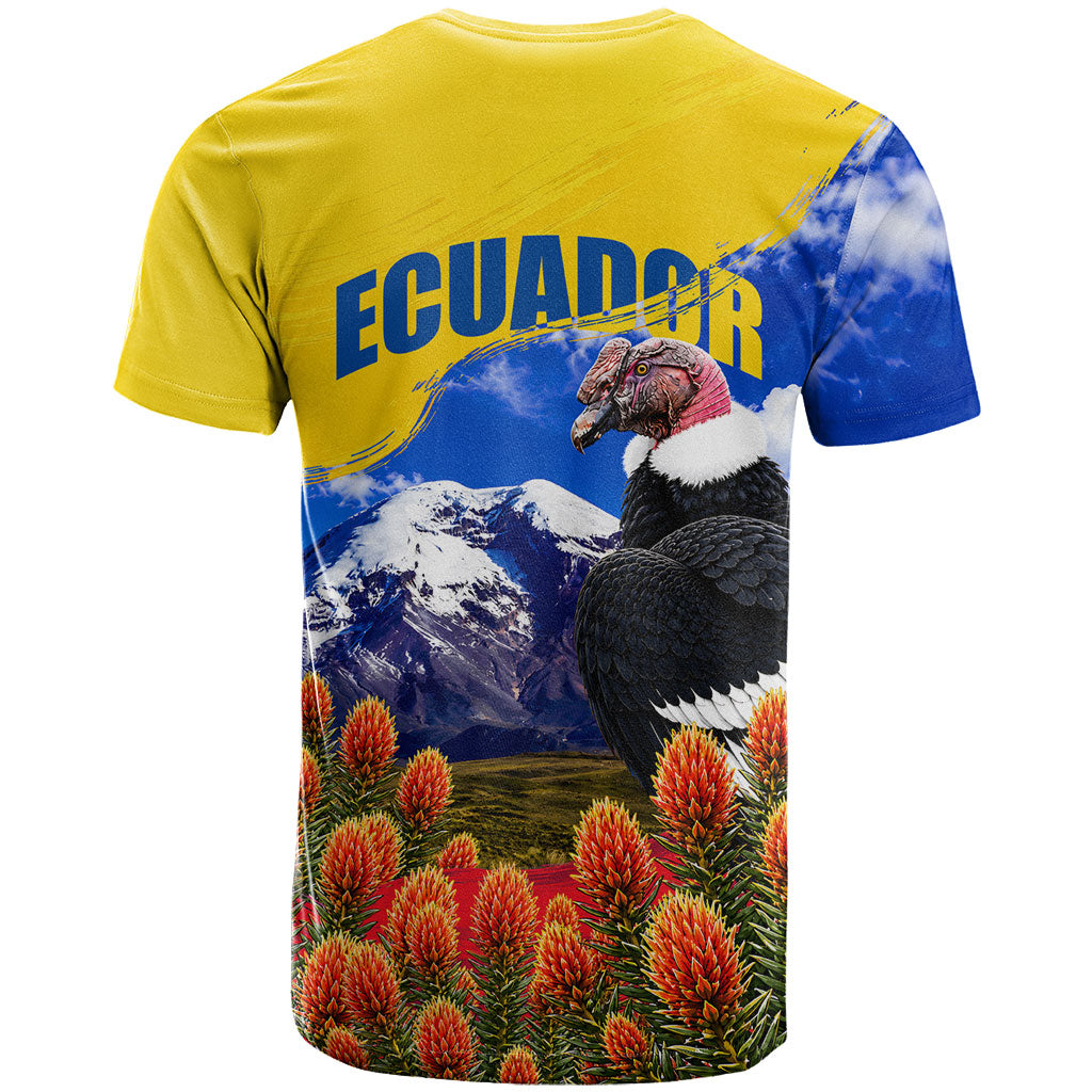 Ecuador Independence Day T Shirt Patriotic Andean Condor Monument And Mountain