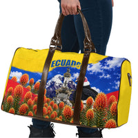 Ecuador Independence Day Travel Bag Patriotic Andean Condor Monument And Mountain