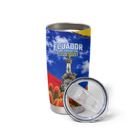 Ecuador Independence Day Tumbler Cup Patriotic Andean Condor Monument And Mountain